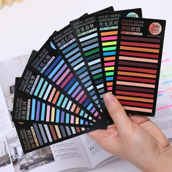 300 Listov Rainbow Barva Indeks Memo Pad Jo Je Objavil Lepljivo Zvezke Papir, Nalepke, Beležke, Zaznamke Pisarni Šole, Študent Tiskovine