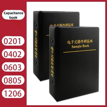 Kondenzator knjiga 0201 0402 0603 0805 1206 Upor paket komponente vzorca knjiga (50 vzorcev za vsako 170 vrste embalaže)