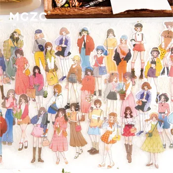 30 Kos Cute Girls Moda Nalepke Kawaii Ljudi, Nalepke Za Scrapbooking Kolaž Umetnosti Journaling Dobave Načrtovalci Album